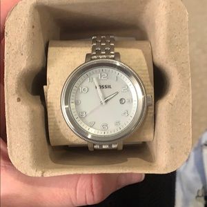 Fossil sterling silver watch